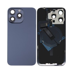 Tampa Traseira Apple iPhone 15 Pro Max com Wireless Charge+Flashlight Flex Titânio Azul